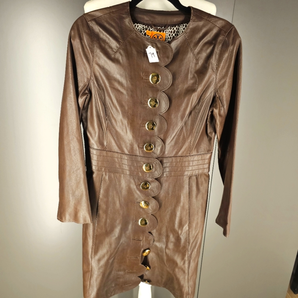 SOLD - Tory Burch Genuine Leather Coat